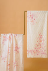 Pink Unstitched Handpainted Suit Set 53