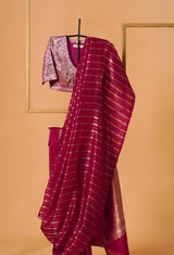 Rani Banarasi Kora Silk Sari 6