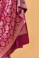 Raani Silk Banarsi Cutwork Sari 9