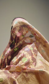 Mouse Banarasi Organza Sari