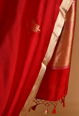 Red Banarasi Silk Sari