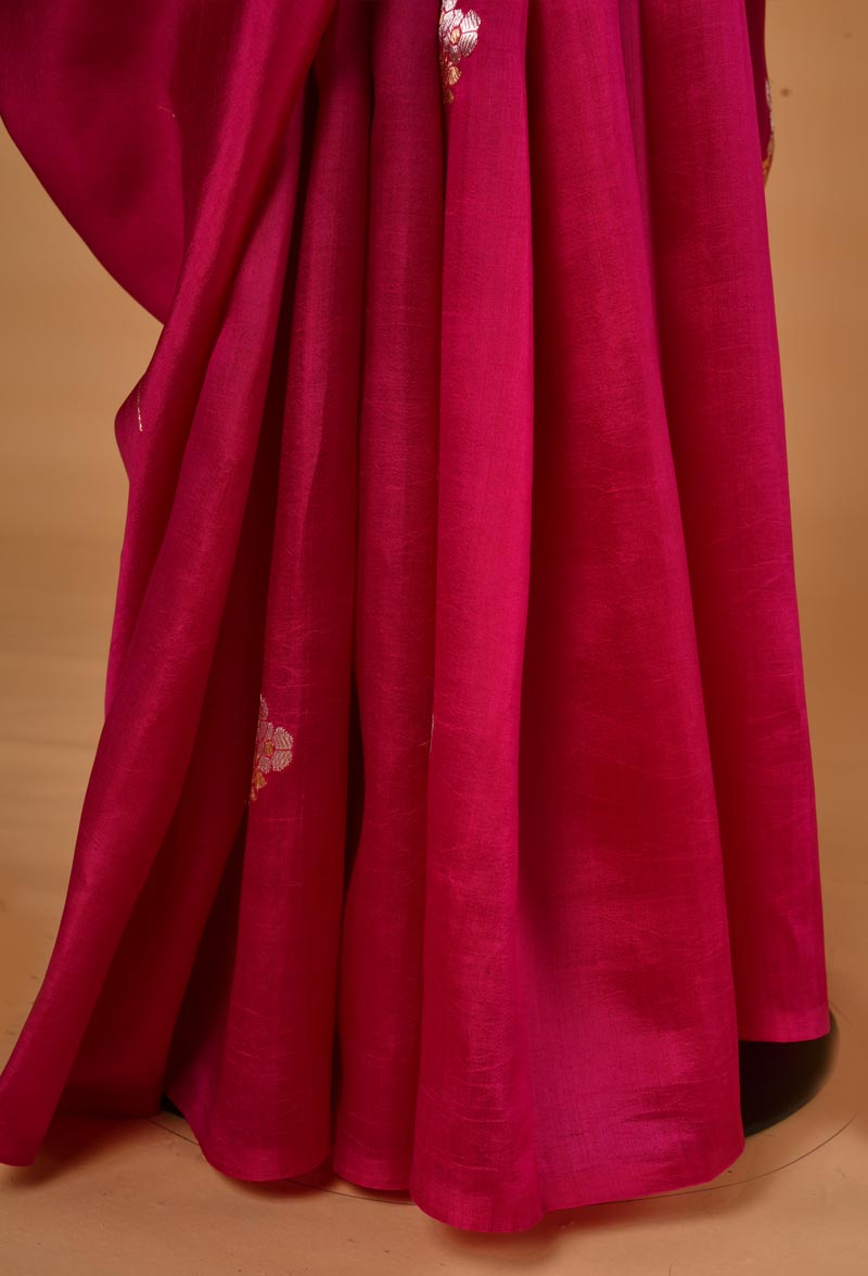 Rani Pink Banarasi Silk Sari