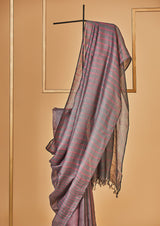 Grey Stripe Linen Sari