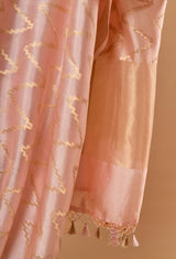Pastel Pink Banarasi Silk Sari