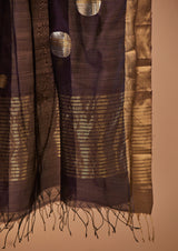 Brown Chanderi Jaamdani Dupatta from our collection "Lines"