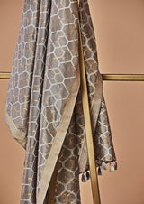 Fuschia Pink Silk Unstitched Suit Set with Banarasi Dupatta