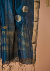 Blue Chanderi Jaamdani Dupatta from our collection Lines