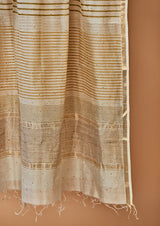 Yellow Chanderi Block Print & Mukaish Dupatta  from our collection "Lakeerein"