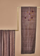 Mauve Chanderi Unstitched Suit Set with Hand Embroidery