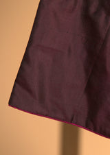 Silk Embroidered Burgundy Jacket with Kurta and Pants