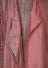 Silk Embroidered Pink Jacket with Lavender Kurta and Pants