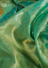 Sea Green Real Zari Silk Upadda Sari