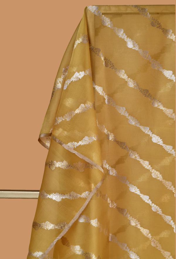 Organza Dupatta with Diagonal Zari Lines