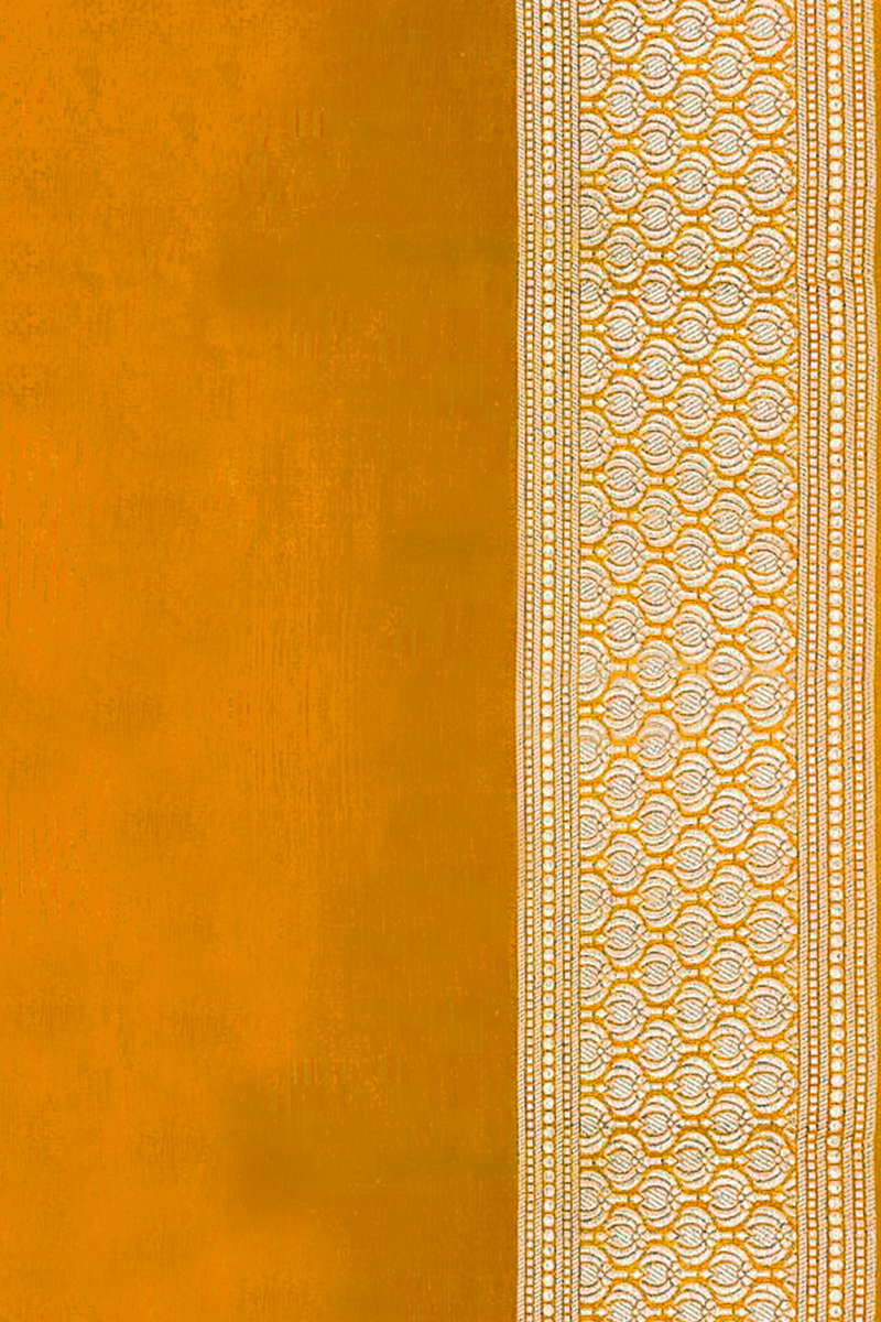 Yellow Silk Banarasi Sari