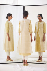 Mustard Yellow Chanderi Suit Set, Print & Embroidery from our collection Lakeerein